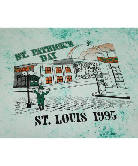 【古着】BEST T FOL ST PATRICK DAY 1995 Tee Green タイダイ Size XL