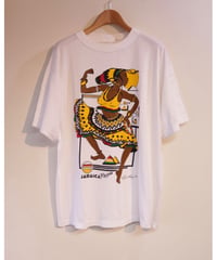 【古着】JAMAICA REGGAE RASTA GIRL T White