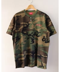 Supreme FW18KN65 Pique S/S Henley M Main Woodland Camo L size