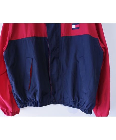 【古着】TOMMY HILFIGER NYLON JACKET Red/Navy Size L