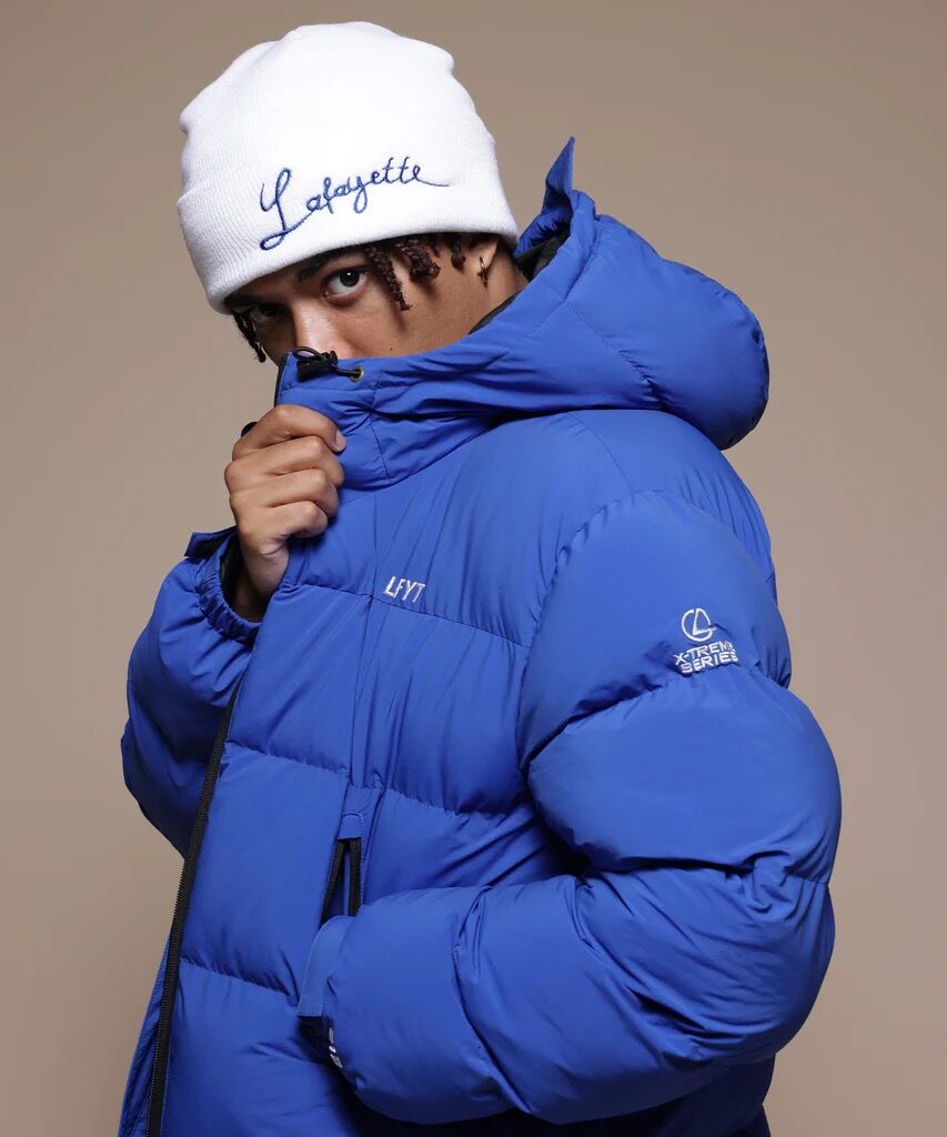 LFYT X-TREAM LOGO PUFFER JACKET BLUE Size L | N LFYT X-TREAM LOGO PUFFER JACKET BLUE Size L | N