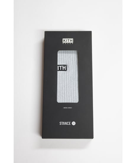 KITH CLASSIC LOGO STANCE SOX Grey Size L (US 9-12 , JP 27-30cm)