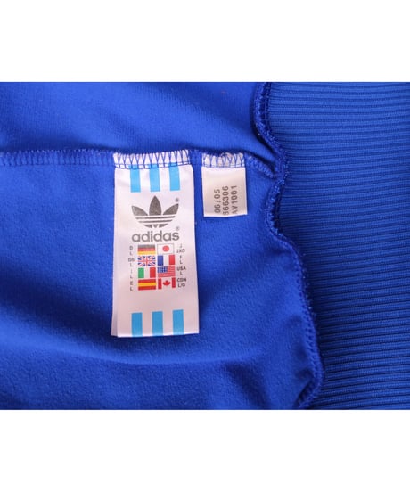 【古着】ADIDAS JERSEY TRACK TOP Orange/Blue Size L