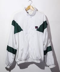 【古着】FILA NYLON JACKET White/ Green Size L