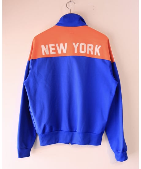 【古着】ADIDAS JERSEY TRACK TOP Orange/Blue Size L