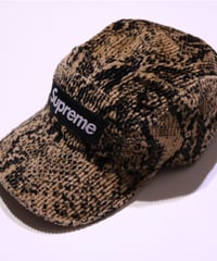 SUPREME SNAKE SKIN CORDUROY CAMP CAP Tan