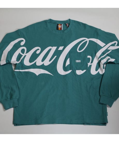 KITH X COCA-COLA QUINN L/S TEE AQUA L