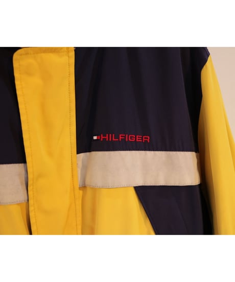 【古着】TOMMY HILFIGER WATERSTOP COLDSTOP JACKET Yellow/Blue/Navy Size M