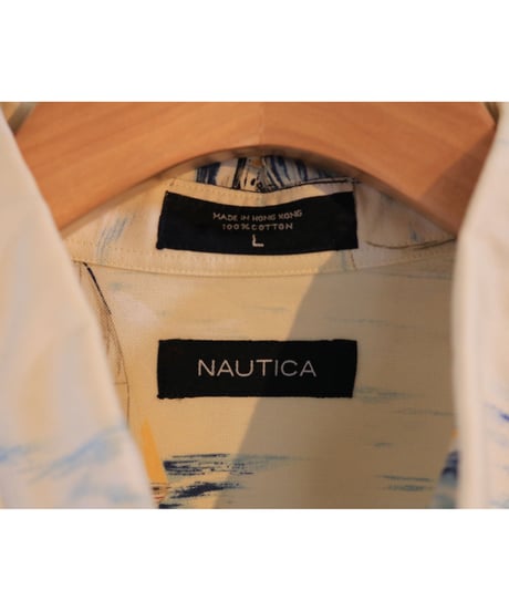 【古着】NAUTICA YACHT SS SHIRT White Size L