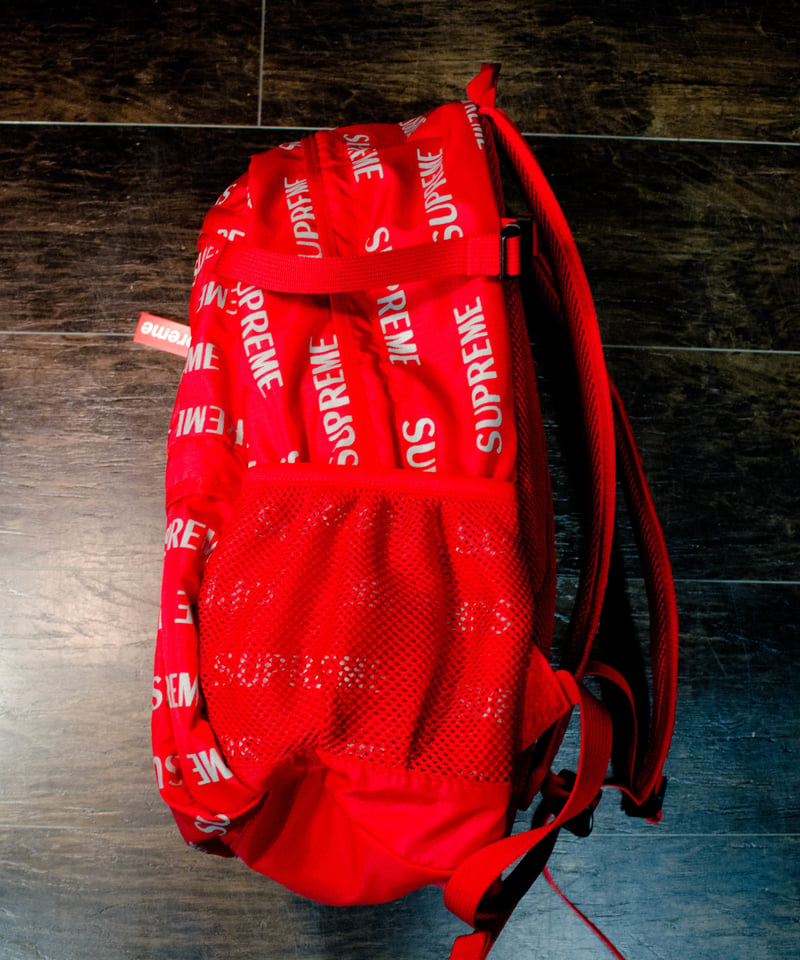 supreme 18aw backpack red