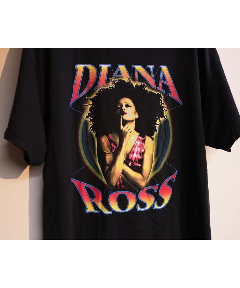 【IDLES　ダイアナ妃デザインTシャツ　XLサイズ 古着】DIANA ROSS T Black Size XL | NEO TRIBE