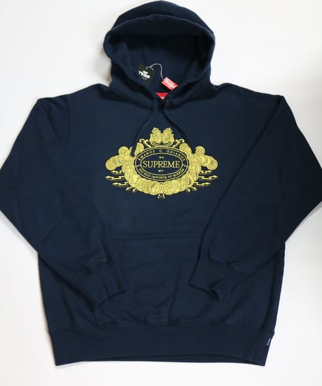 SUPREME シュプリーム   VE OR HA  プルパーカー　紺　ネイビー　Lサイズ