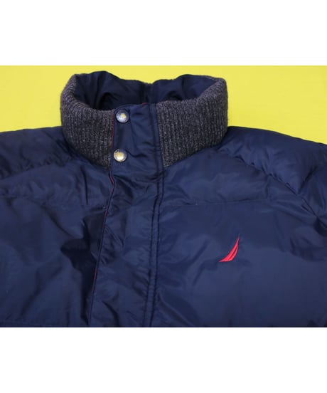 【古着】NAUTICA REVERSIBLE DOWN JACKET Red/Navy/White Size L