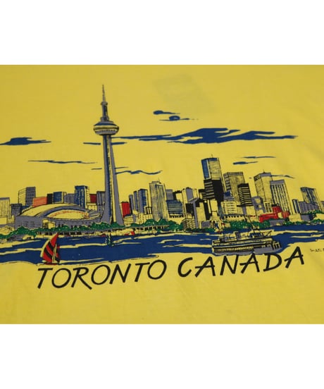 【古着】SOGO CANADA TORONTO Tee Yellow Size L