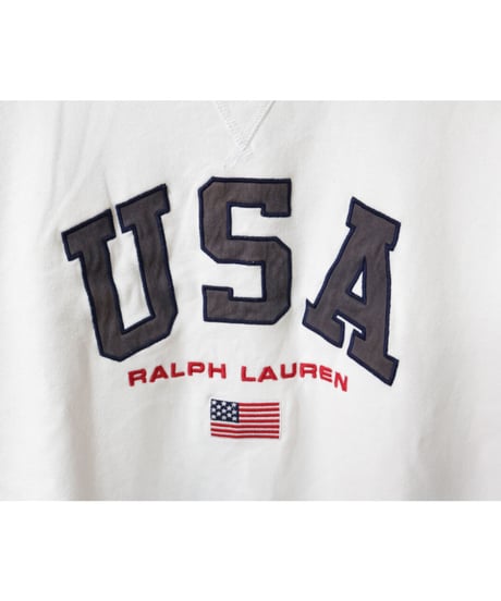 【古着】POLO RALPH LAWREN SWEAT TOP White Size M