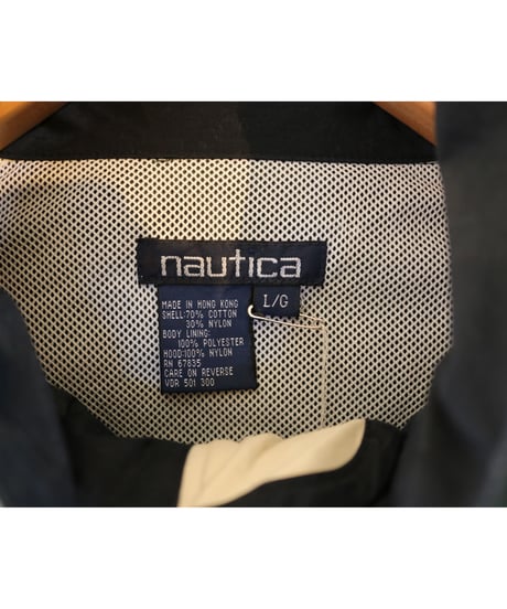 【古着】NAUTICA NYLON JACKET Green/Navy Size L