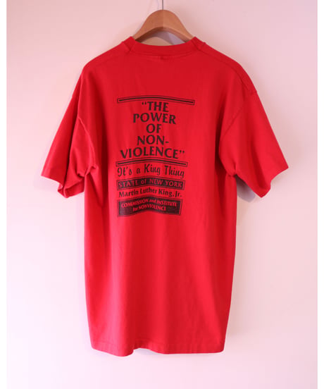 【古着】Fruits of the Loom Martin Luther King Jr. Tee Red Size XL