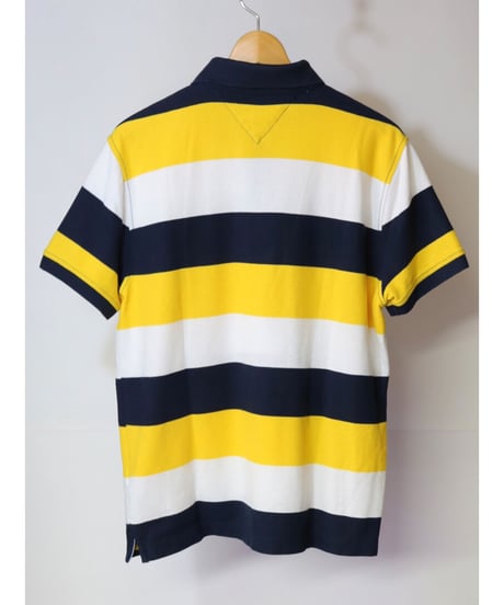 【古着】TOMMY HILFIGER RUGBY SHIRT Yellow/ Navy Size Kids L