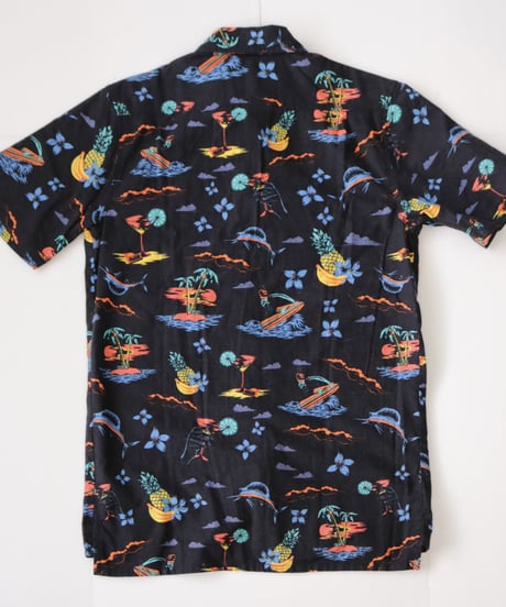 【古着】ADIDAS TROPICAL SS BD SHIRT Black Size S
