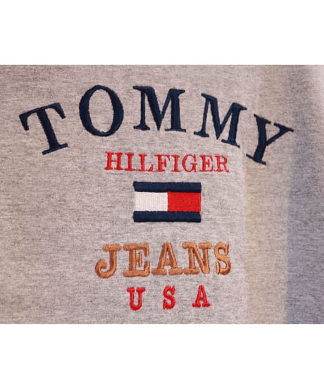 【古着】TOMMY HILFIGER JEANS USA Tee Grey Size L