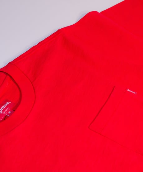 Supreme ポケ付きTシャツ（レッド）