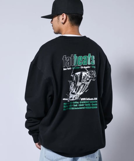 LFYT × fatbeats CREWNECK SWEAT Black Size L