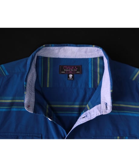 【古着】MNWKA Mishka Stripe BD Shirts Blue Size XXL