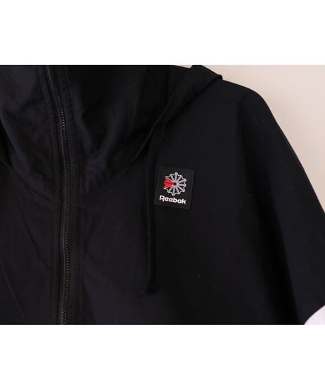 【古着】REEBOK HIGH NECK PULLOVER JACKET Black/White Size XS