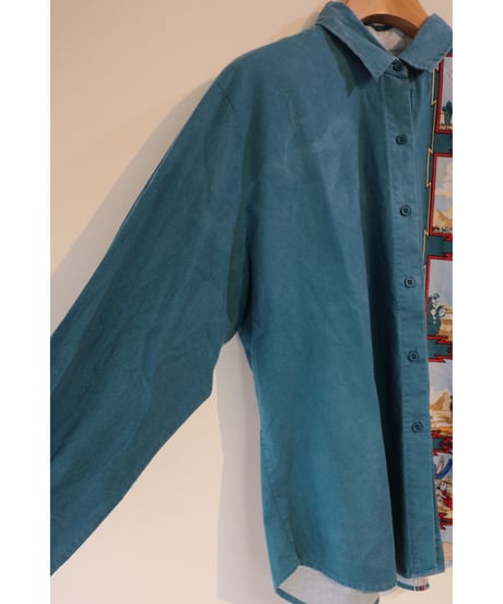 【古着】KARMAN LOONEY TUNES WESTERN SHIRT Green Size XL