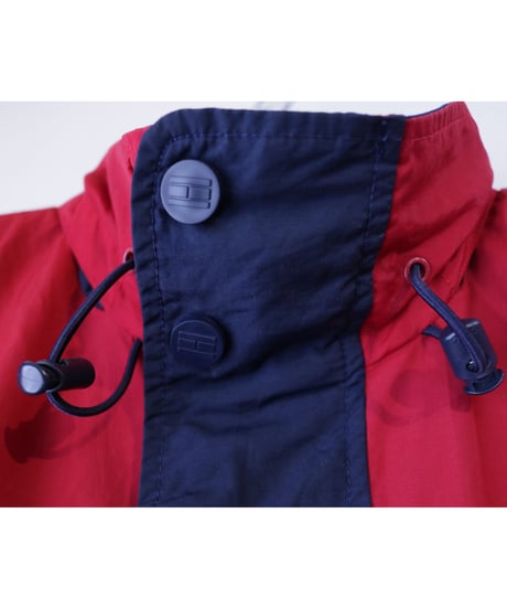 【古着】TOMMY HILFIGER NYLON JACKET Red/Navy Size L