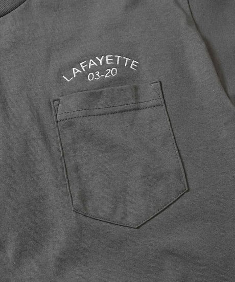 LAFAYETTE NY SOUVENIR POCKET TEE Charcoal Gray Size XL