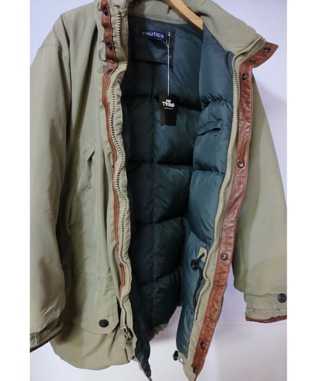 【古着】NAUTICA DOWN JACKET Khaki/Brown Size L