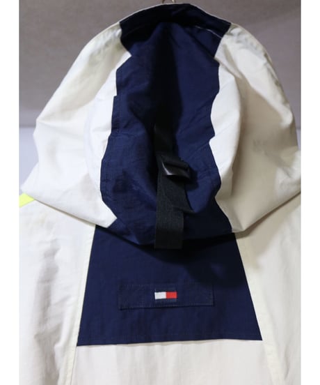 【古着】TOMMY JEANS NYLON PULLOVER ANORAK JACKET White Size XXL