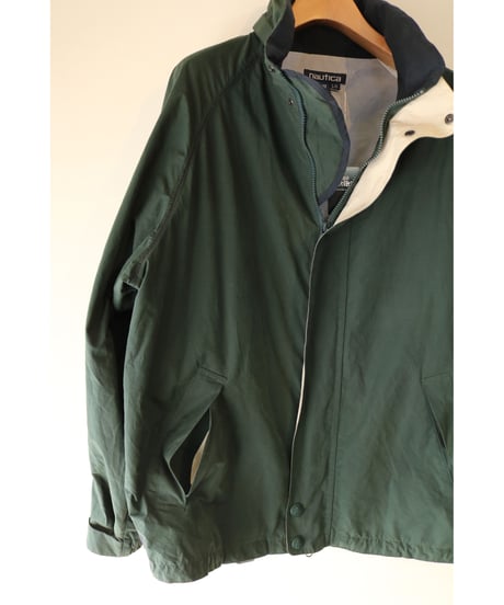 【古着】NAUTICA NYLON JACKET Green/Navy Size L