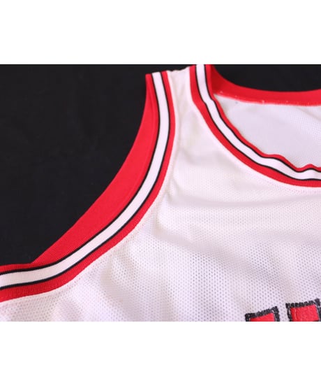 【古着】CHAMPION NBA BULLS Michael Jordan 23 Jersey Top White/Red Size 44 (M)
