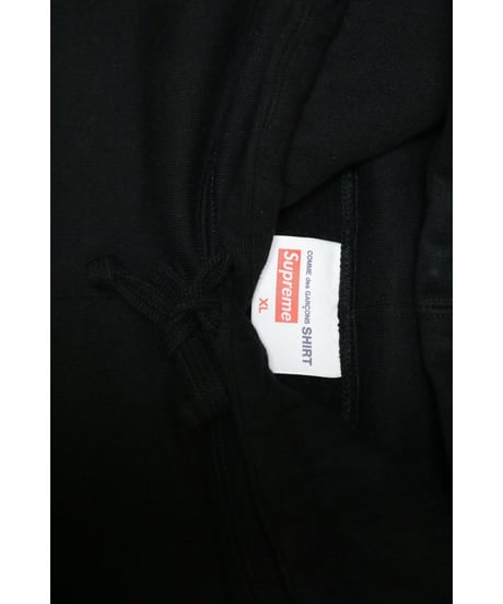 Supreme×COMME des GARCONS SHIRT 2018AW Split Box Logo Hooded Sweatshirt ブラック XL