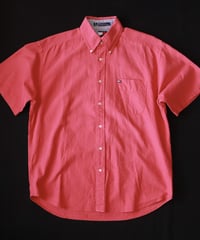【古着】TOMMY HILFIGER SS BD SHIRTS Pink Size L