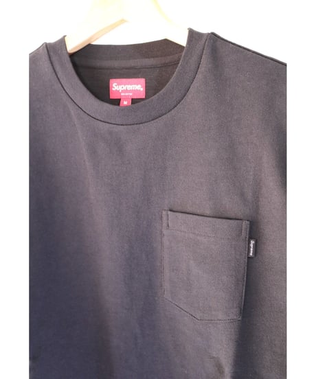 Supreme FW18KN50 M Main L/S Pocket Tee Black M size