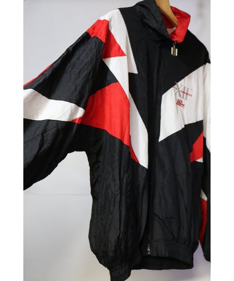 【古着】PRO CELEBRITY NYLON JACKET BIG 12 CONFERENCE DR PEPPER Red/Black/White Size L