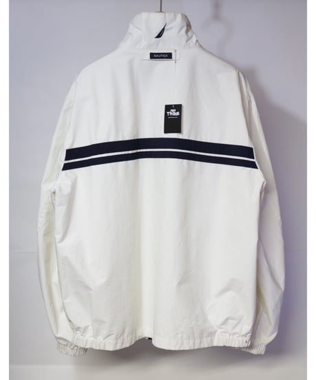 【古着】NAUTICA NYLON JACKET White/Navy Size XL