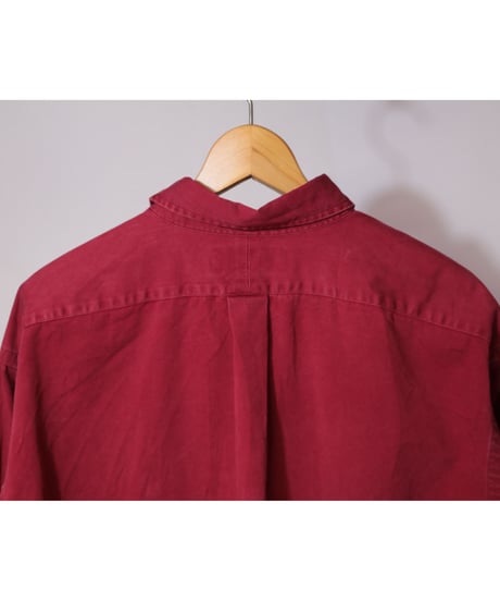 【古着】POLO RALPH LAUREN BD SHIRT Burgundy Size XL