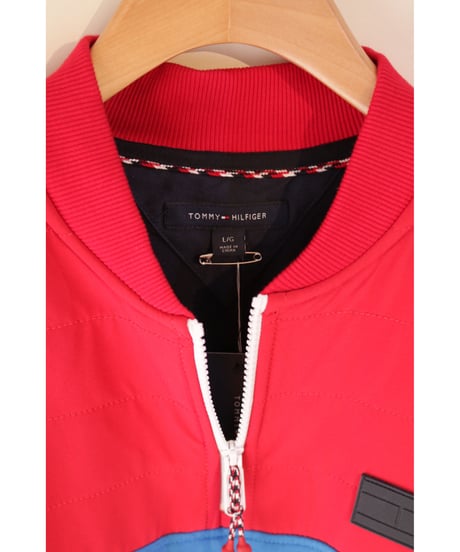 TOMMY HILFIGER PULLOVER HALFZIP TOP Red/Blue/Navy Size L