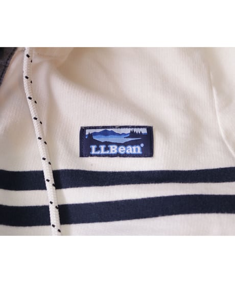 【古着】L.L. BEAN BORDER HOODIE White Size M