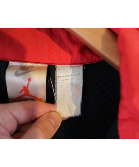 【古着】NIKE AIR JORDAN NYLON JACKET Black/Red Size M