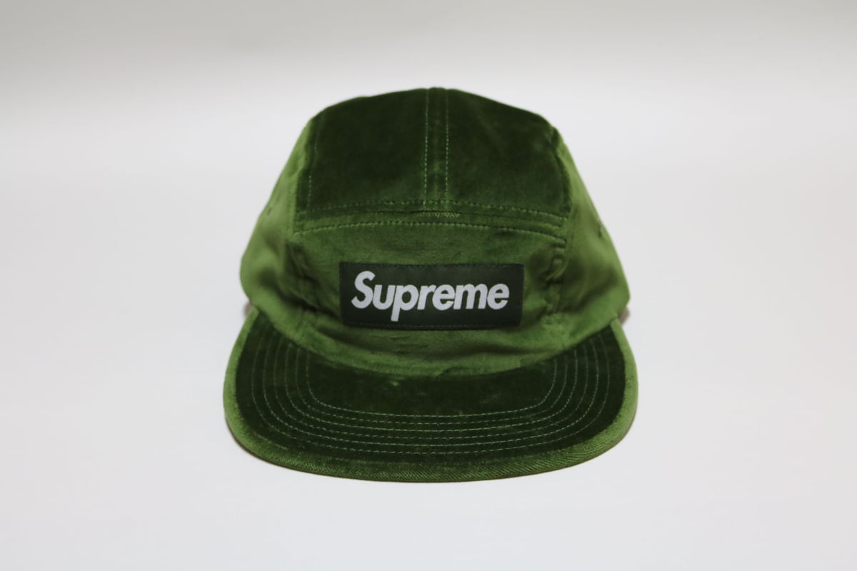 Supreme Velvet Camp Cap FW18 Olive オリーブ