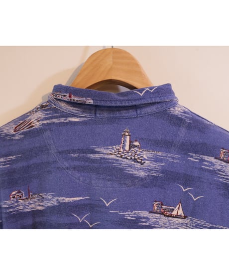 【古着】RALPH LAUREN SS POLO SHIRTS YACHT Blue Size XL