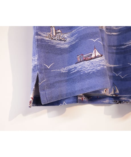 【古着】RALPH LAUREN SS POLO SHIRTS YACHT Blue Size XL
