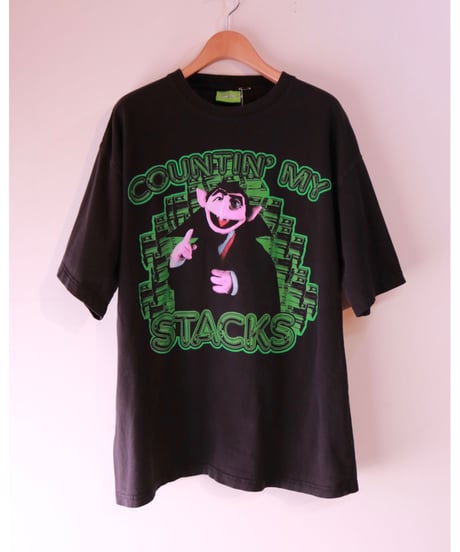 【古着】SESAMI STREET COUNT VON COUNT Tee Black Size 2XL