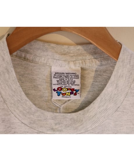 【古着】LOONEY TUNES TAZMANIAN DEVIL Tee Grey Size M