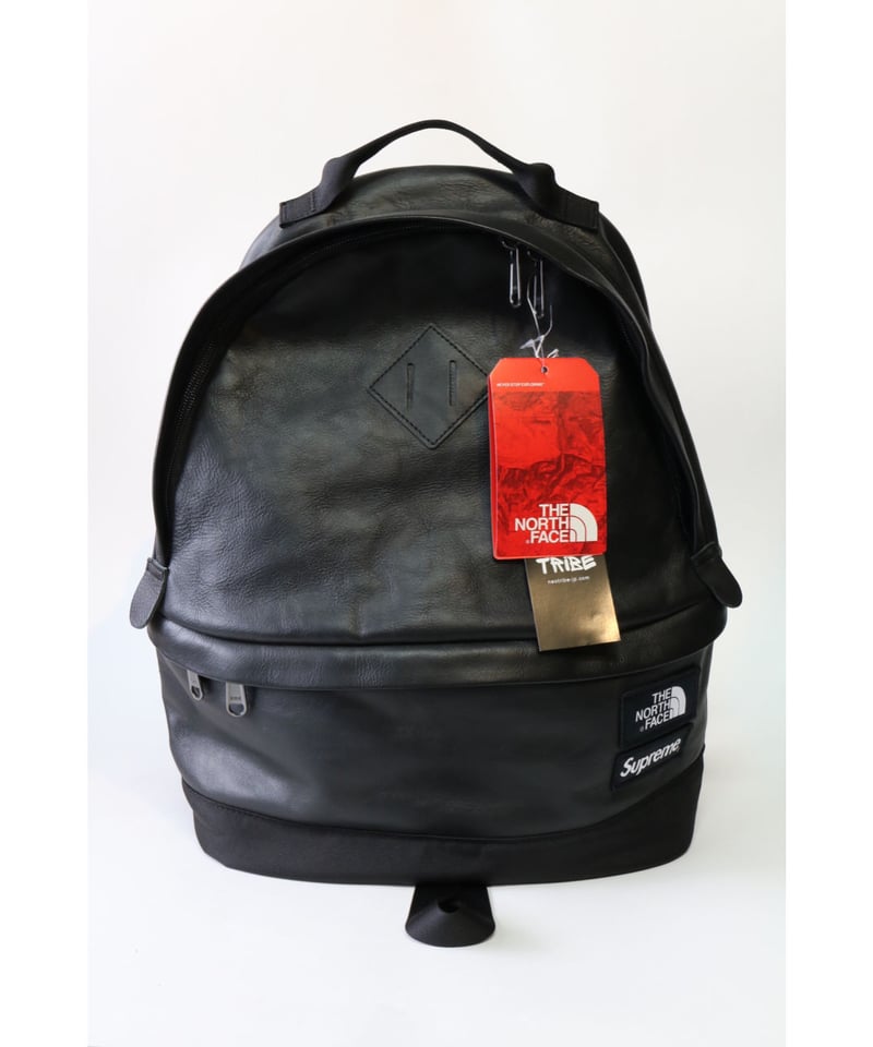 SUPREME x THE NORTH FACE LEATHER BACKPACK BLACK...